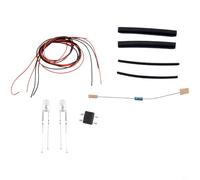 Niceminiwall Kit di luci a effetto fuoco tremolante a LED con LED rossi da 3 mm per esposizione della casa modello fai da te decorazione illuminazione edificio 9-12 V DC alimentato modulo fiamma