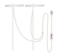 Niceminiwall Kit di luci a LED dimmerabili per piante da interno, lampada per la coltivazione di piante a spettro completo con attenuazione a 5 livelli e timer, compatibile con apertura ad anello per
