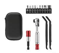 Niceminiwall Kit di manutenzione per biciclette, 10 pezzi, maniglia a cricchetto 2 in 1, 10 punte in acciaio, leve per rimozione pneumatici e biella per riparazioni su strada o sentiero