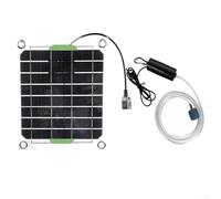 Niceminiwall Kit pannello solare da 20 W con aria per acquario, ossigenatore monocristallino portatile in silicio per acquari e stagni all'aperto, alimentato tramite USB per l'uso durante