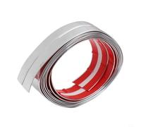 Niceminiwall Listello angolare in PVC, 3 m x 4 cm, striscia flessibile per bordo auto, striscia interna per modanatura fai da te per la protezione dei mobili, adatta per (argento, 3 metri)