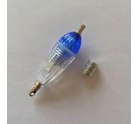 Niceminiwall Luce LED per pesca subacquea per pesci e calamari profondi, lampada in plastica trasparente con batteria abbinata, design impermeabile multicolore per la notte (blu)