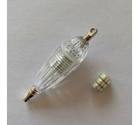 Niceminiwall Luce LED per pesca subacquea per pesci e calamari profondi, lampada in plastica trasparente con batteria abbinata, design multicolore impermeabile per la notte (bianco)
