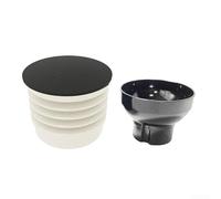 Niceminiwall Macinacaffè monodose, capacità 140 g, in silicone, con coperchio in lega, per rimuovere i fondi di caffè in eccesso, compatibile con e (bianco)