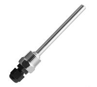 Niceminiwall Manicotto di protezione del sensore per pozzetto termico in acciaio inox di grado industriale, filettatura G1/2, lunghezza 30-200 mm, per monitoraggio della temperatura (100 mm)
