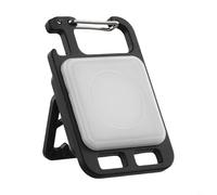 Niceminiwall Mini torcia a LED ricaricabile con luce COB da 500 lm, 4 modalità e base magnetica per campeggio, pesca, lavoro, nero