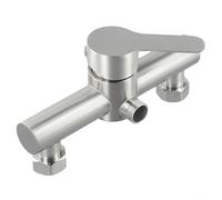 Niceminiwall Miscelatore per doccia a parete, rubinetto doccia, miscelatore monocomando per doccia, rubinetti in acciaio inox per bagno, G1/2, maniglia estraibile