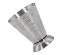 Niceminiwall Misurino da 75 ml in acciaio inox per cocktail e miscelazione, con doppia scala (oz e ml)
