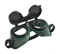 Niceminiwall Occhiali di sicurezza per saldatura con lenti verdi antiriflesso, design flip-up e valvole di ventilazione, occhiali protettivi per taglio, smerigliatura, torce e saldatura,