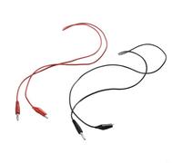 Niceminiwall P1038 4mm Banana a morsetto cavo morbido per multimetri, 1 metro rosso e nero clip sonda