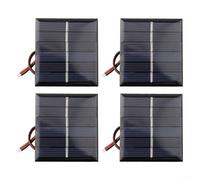 Niceminiwall Pannello solare in polisilicio da 0,55 W, 3 V, con scheda di alimentazione e filo, per modelli fai da te, progetti in miniatura, kit scientifici, auto giocattolo e piccoli (4 pezzi)
