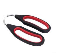 Niceminiwall Pinze a forbice con manico lungo per pane e cibo, pinze da cucina con comoda impugnatura in PP+TPR, pinze per alimenti antiruggine, 23,5 cm (M)