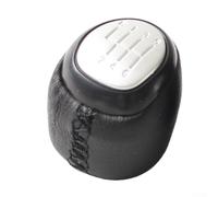 Niceminiwall Pomello del cambio a 6 marce compatibile con SAAB 9-3 2003-2012 ABS pelle PU argento cambio manuale pomello ricambio diretto accessorio interno