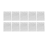 Niceminiwall Portamonete in PVC trasparente a 42 tasche per 3 fori per pagine, tasche 28 x 28 mm, fogli da 250 x 200 mm, per collezionisti di monete (confezione da 10)