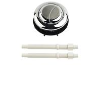 Niceminiwall Pulsante di ricambio per cassetta WC a doppio scarico, 38 mm e 48 mm, attuatore di scarico in ABS cromato per risparmiare acqua, compatibile con vari (48 mm)