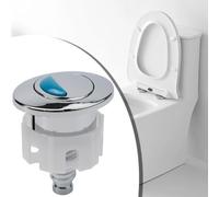 Niceminiwall Pulsante per WC a doppio scarico con cromatura, corpo in ABS e molla in acciaio inossidabile 304, adatto per apertura cisterna da 38-49 mm, design a risparmio idrico, per una facile vite