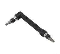 Niceminiwall Punta per cacciavite esagonale tipo L con manico a doppia estremità a 90 gradi, strumento per chiave a bussola da 6,35 mm, struttura in acciaio per montaggio di mobili, elettronica (set