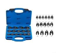 Niceminiwall Set di 15 chiavi a zampa di corvo in acciaio cromato, misure metriche per attacco da 3/8" e 1/2", ideale per spazi ristretti