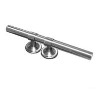 Niceminiwall Set di 2 maniglie regolabili in acciaio inox a doppia apertura per ante scorrevoli in vetro, argento spazzolato
