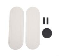 Niceminiwall Set di 2 vassoi per lavello in pietra che assorbe l'acqua, in diatomite, ad asciugatura rapida, con design scanalato a strisce e cuscinetti in silicone antiscivolo, multiuso per bagno (C)