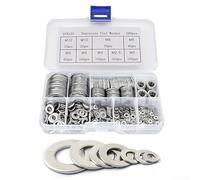 Niceminiwall Set di 580 rondelle piatte in acciaio inox 304, guarnizioni in metallo resistenti alla ruggine, in dimensioni M2, M2,5, M4, M5, M6, M8, M10, per casa, automobilistico, marino e