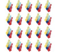 Niceminiwall Set di 60 connettori terminali per cavi a giunzione rapida, isolati, auto-spellanti, connettori elettrici a crimpare con terminali a forcella maschio, 22-10 AWG, rosso assortiti