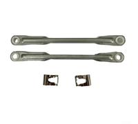 Niceminiwall Set di aste di riparazione per meccanismo tergicristallo, in plastica, compatibile con Punto 1999-2006, metallo argentato