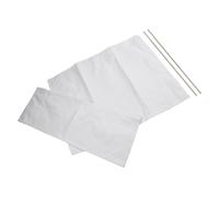Niceminiwall Set di coprisedili in tela per sedia da regista da esterno, set di ricambio per mobili da patio, schienale e coprisedili con aste di montaggio (bianco)