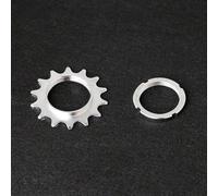 Niceminiwall Set pignone e anello di bloccaggio a ingranaggi fissi, ingranaggio in acciaio compatibile con catena da 20,3 cm, dimensioni 13T, 14T, 18T, si adatta alla maggior parte dei mozzi standard