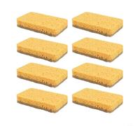 Niceminiwall Spugna biodegradabile per piatti da cucina - panno per la pulizia compostabile in polpa di legno e cotone per piatti, pentole e padelle - spugnetta abrasiva resistente (A)