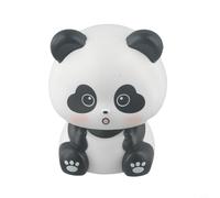 Niceminiwall Statuetta a forma di panda annuente a energia solare, con materiale ABS e sensore di luce, per cruscotto auto, scrivania o decorazione di piante in vaso, decorazione ecologica (C)