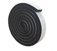Niceminiwall Striscia di guarnizione per sportello, 2 m, spugna nera con viscosa, per insonorizzazione, impermeabilizzazione e antivento, facile da tagliare e installare, compatibile con battente o