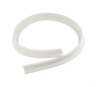 Niceminiwall Striscia doccia impermeabile per docce senza curva, barriera in gomma siliconica per tappo dell'acqua, 50-300 cm, design flessibile pieghevole, bianco o grigio, 30 mm (3 cm, bianco 100 cm