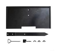 Niceminiwall Supporto per lapide per commemorazioni umane e animali domestici, in ferro, resistente alla ruggine, con viti, 30,5 x 15,2 cm, colore nero, per un facile montaggio e rimozione