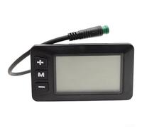 Niceminiwall Tachimetro con display LCD per bici e scooter elettrico con connettore a 5 core, compatibile con sistemi da 24 V/36 V/48 V, supporto per manubrio da 22 mm, regolabile