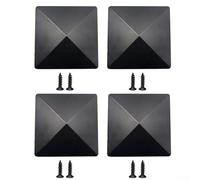 Niceminiwall Tappo per recinzione in plastica ABS per pali in legno da 102,5 x 102,5 mm, resistente alle intemperie, facile da installare, decorativo e protettivo (4 pezzi)