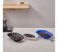 Niceminiwall Vassoio in plastica per campioni di chicchi di caffè, 300 ml, per uso alimentare, per caffè, snack, biscotti, antipasti, resistente al calore e al freddo, da cucina (nero)