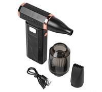 Niceminiwall Ventola violenta 2 in 1 e aspirapolvere per auto con motore da 100000 giri/min, regolazione a 6 velocità, ricarica rapida di tipo C, batteria da 6000 mAh e luce LED per casa, ufficio e