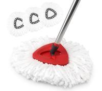 NICEMOVIC Confezione da 3 testine di ricambio per mocio, compatibili con Vileda Triangle Spin Mop Testine, Ricariche riutilizzabili in microfibra per una facile pulizia e lavabili in lavatrice