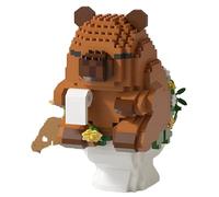 NiceNaiils 1 Pcs Capy Bara Mini Mattoncini per Bambini, Regali di Feste per Bambini 10 14 Anni, Micro Mattoncini Capy Bara Regalo per Ragazzi E Ragazze, Regali per Donne O Uomi