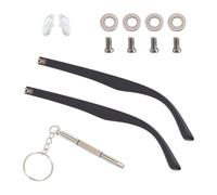 NICENEEDED 1 Paio di Occhiali di Ricambio per Aste, Kit di Riparazione Occhiali con Viti, Accessori di Ricambio per Braccia e Gambe degli Occhiali Neri