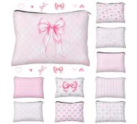 NICENEEDED 10 pezzi coquette trousse da trucco da donna, astuccio per il trucco, per matrimonio, ringraziamento per il giorno del ringraziamento, borse per la casa, accessori per la conservazione di