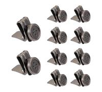 NICENEEDED 10 pz Bretelle Bottoni Mobili, Nessuna Clip per Il Rinforzo Dell'Estremità del Bottone da Cucire, Bottoni con Clip in Metallo per Bretelle, Jeans, Pantaloni, Cappelli