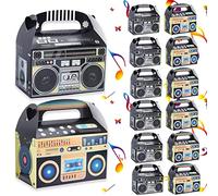 NICENEEDED 12 pz 80s 90s Scatole per Bomboniere, Scatola novità con Motivo Radio d'Epoca da 6.3 x 3.7 x 3.7 Pollice