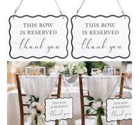 NICENEEDED 2 PCS Cartelli in Legno Riservato per Sedie da Matrimonio