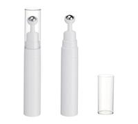 NICENEEDED 2 pz 15 ml Crema per Gli Occhi Flacone Roll-On, Contenitore Roller Ball Vuoto Applicatore per Crema per Gli Occhi Ricaricabile Flacone Erogatore in Plastica