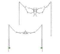 NICENEEDED 2 pz Maschera Cyber Punk Masquerade per Uomo Donna, Maschera di Mardi Gras Maschera Viso Argentata Munson, Maschera per Feste e Ballo di Fine Anno, Accessori