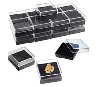 NICENEEDED 20 pz. Scatola Portaoggetti In Plastica per Spille Da Bavero, Espositore per Presentazione Badge Trasparente, Scatola Espositiva per Gemme Organizzatore di Pietre Preziose