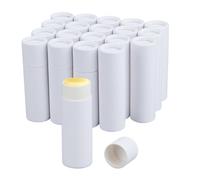 NICENEEDED 20 pz. Tubi Vuoti per Balsamo per Labbra in Cartone, Tubo per Rossetto in Carta Kraft Ricaricabile, Contenitore Rotondo in Cartone per Lucidalabbra