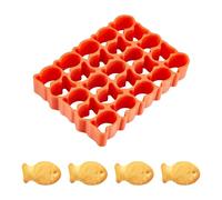 NICENEEDED 25 stampino per Biscotti con Cracker di Pesce Rosso con Cavità, Mini Formine per Biscotti In Plastica Stampi A Forma di Pesce Animale Carino, Tratta Lo Stencil Da Forno